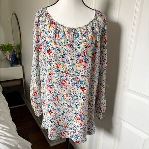 Gerard Darel 100% Silk Floral Blouse Made in Europe Size 36